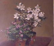 Henri Fantin-Latour Violettes et azalees oil painting reproduction